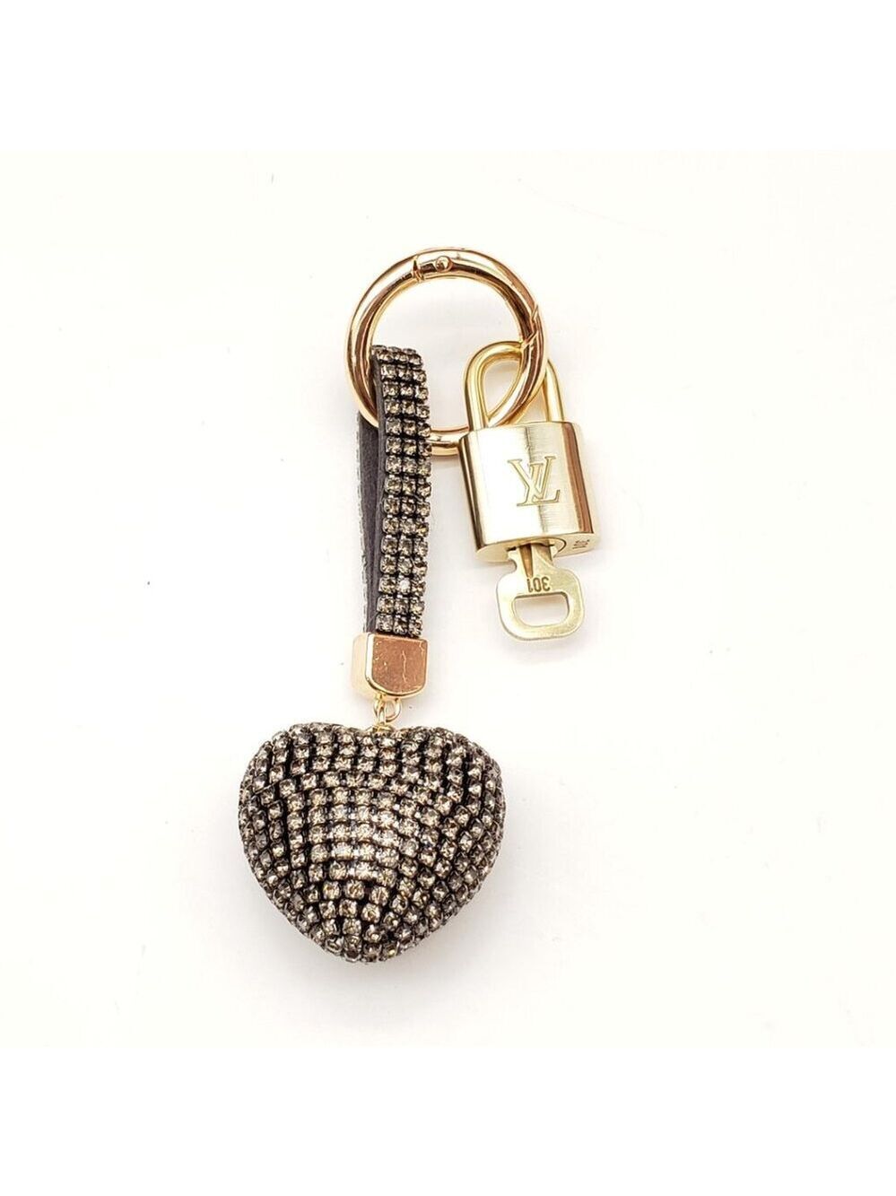 Louis Vuitton Authentic Gold Lock 🔒 Unbranded Heart Keychain Charm for Bags